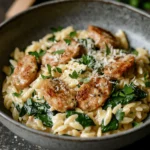In the realm of weeknight dinners, few dishes can rival the charm and convenience of a one-pan meal. Among these culinary treasures is the delightful Creamy Chicken Sausage Orzo, a dish that seamlessly combines hearty ingredients into a comforting and satisfying bowl of goodness. This recipe not only stands out due to its rich, creamy texture but also because of its tantalizing flavors that arise from the combination of chicken sausage, tender orzo pasta, and vibrant spinach.