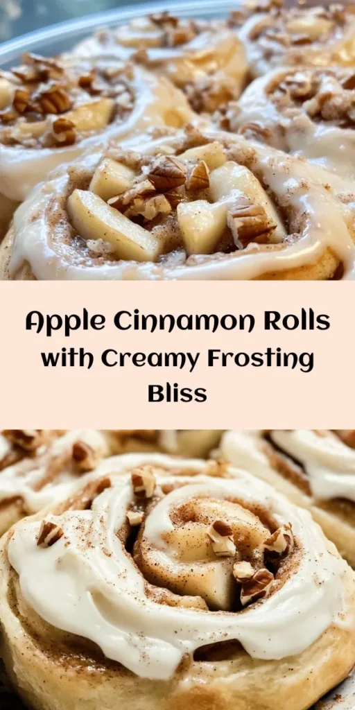 Indulge in the delightful flavors of homemade apple cinnamon rolls topped with creamy frosting! This scrumptious recipe features a soft, fluffy dough filled with warm diced apples, brown sugar, and cinnamon, creating an irresistible treat perfect for breakfast or dessert. With easy-to-follow steps, you'll create around 12 gooey rolls topped with luscious cream cheese frosting. Warm, comforting, and simply delicious—perfect for sharing or enjoying all by yourself!