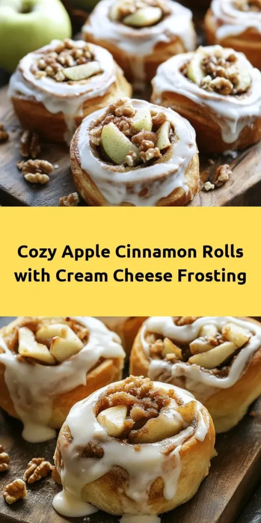 Treat yourself to these irresistible Apple Cinnamon Rolls topped with creamy frosting that will have everyone begging for more! This recipe combines a soft, buttery dough with a delicious apple cinnamon filling, making for the perfect sweet treat any time of day. With a prep time of just 30 minutes and a total of 2 and a half hours, you’ll be indulging in warm, fluffy rolls in no time. Don't forget to slather on that cream cheese frosting for the ultimate experience!