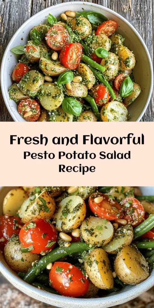 Elevate your summer gatherings with this delicious Pesto Potato Salad! Featuring tender baby potatoes, fresh basil pesto, and a colorful mix of cherry tomatoes and green beans, this dish is as vibrant as it is tasty. The creamy, flavorful pesto packs a punch with Parmesan and toasted pine nuts, making every bite irresistible. Perfect for BBQs or potlucks, this chilled salad can be prepped ahead of time, allowing the flavors to meld beautifully. Enjoy a refreshing side that everyone will love!