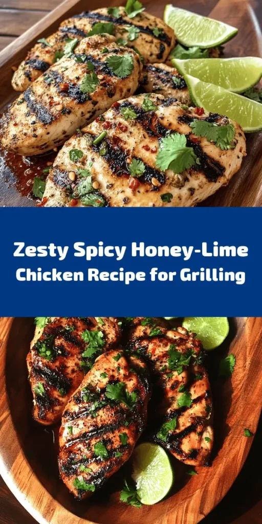 Elevate your dinner game with this Spicy Honey-Lime Chicken recipe! Featuring juicy chicken breasts marinated in a delicious blend of honey, lime juice, soy sauce, and spices, this dish is bursting with flavor. Whether grilled or baked, it's quick to make and perfect for serving with rice, quinoa, or a fresh salad. Ready in just 45 minutes, it's a must-try for anyone looking to spice up their meals. Garnish with cilantro and lime wedges for an extra touch!