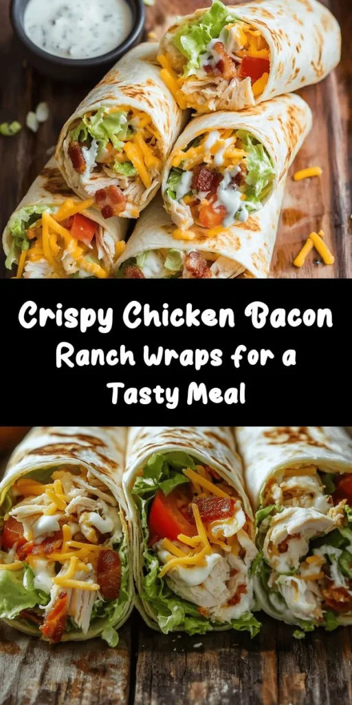 Looking for a delicious lunch option? Try this Crispy Chicken Bacon Ranch Wrap! Packed with tender shredded chicken, crispy bacon, fresh veggies, and creamy ranch dressing all wrapped in a warm tortilla, it’s a flavor explosion you won't forget. Easy to make and perfect for meal prep, this recipe takes only 25 minutes! Customize it with jalapeños for a spicy twist. Don't forget to serve it with extra ranch for dipping!