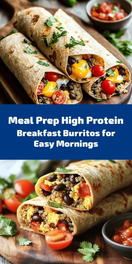 Start your day right with these High Protein Sheet Pan Breakfast Burritos! Packed with nutritious ingredients like eggs, black beans, quinoa, and veggies, these burritos are both delicious and filling. Perfect for meal prep, simply bake, slice, and wrap in whole wheat tortillas for a grab-and-go breakfast. Add your favorite toppings like salsa or hot sauce for extra flavor. Healthy, easy, and satisfying—your mornings just got a whole lot brighter!