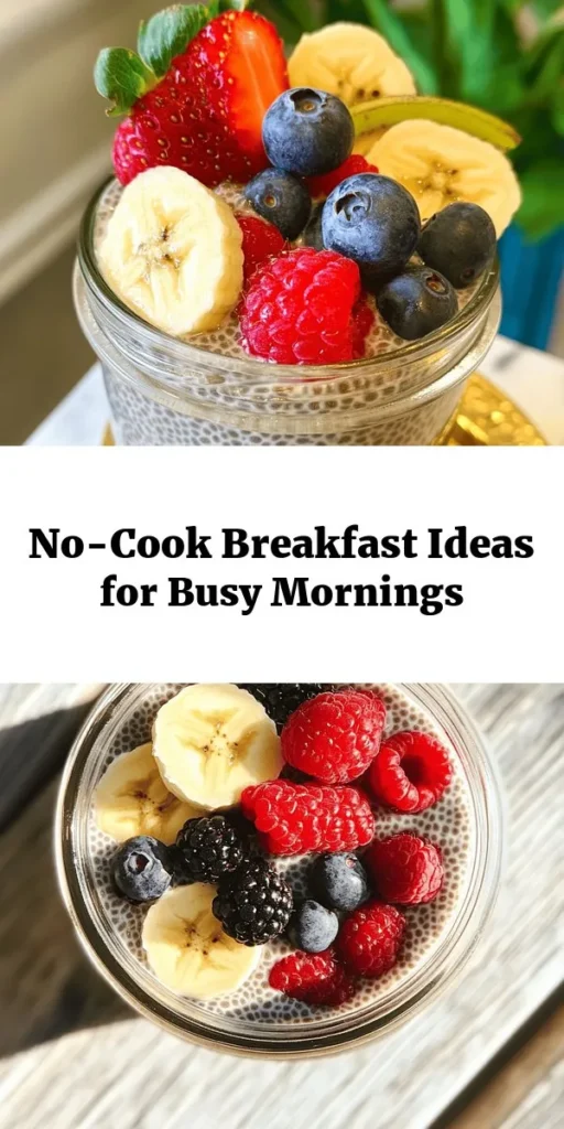 Start your mornings off right with these easy and nutritious breakfast ideas! Try the creamy overnight chia pudding topped with fresh fruits for a refreshing start. If you prefer something quick, whip up a yogurt parfait with layers of Greek yogurt, granola, and berries. For a savory option, indulge in avocado toast sprinkled with cherry tomatoes. These recipes are not only simple to make but also packed with flavor and health benefits. Perfect for busy mornings!